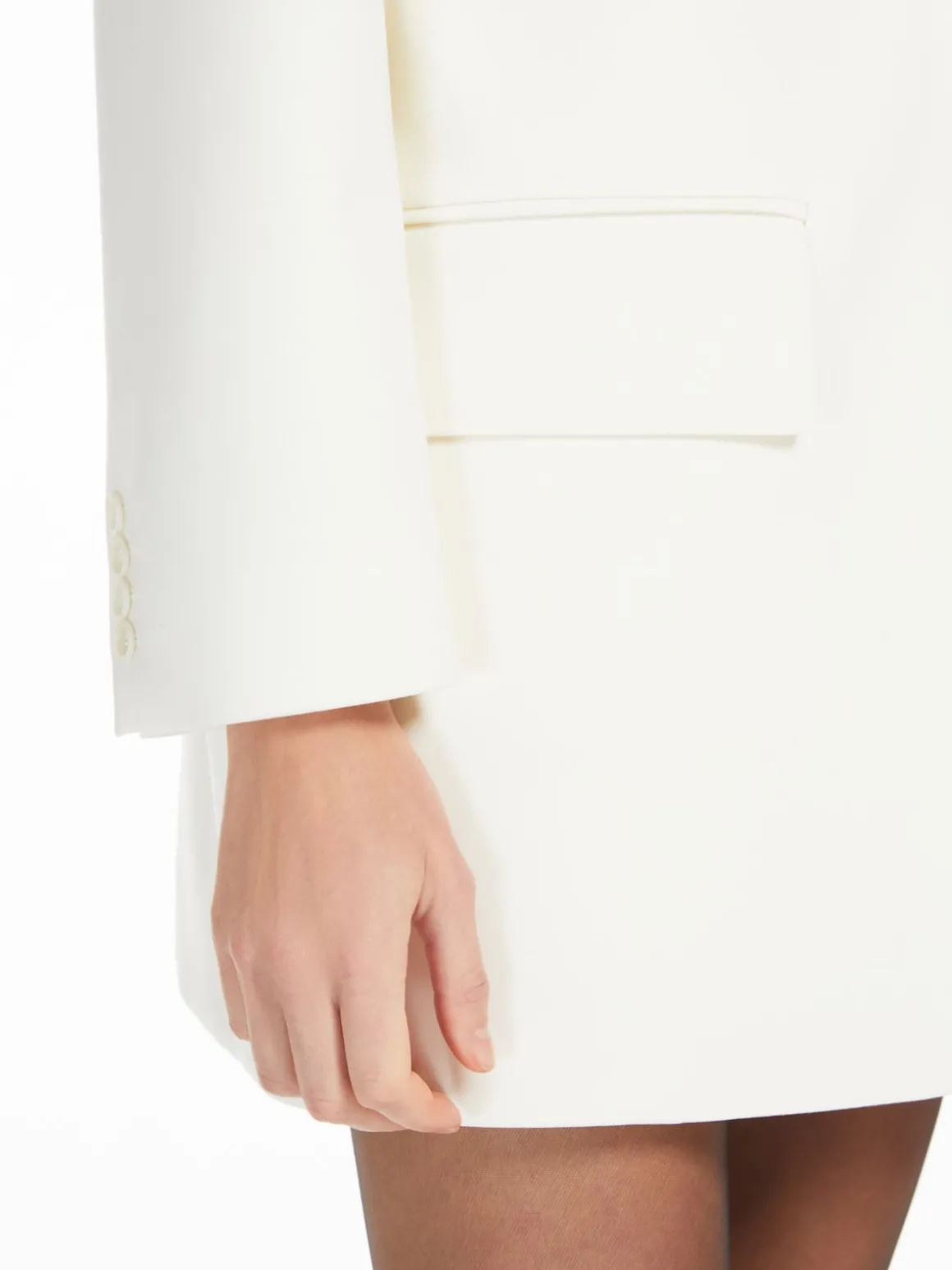 Blazer over in crêpe di lana
