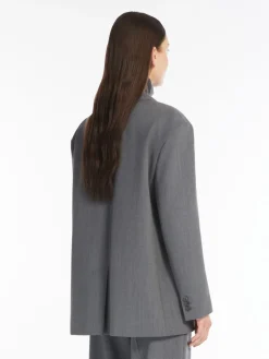 Blazer over in gabardina mista lana
