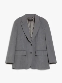 Blazer over in gabardina mista lana
