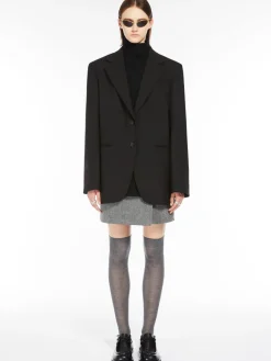 Blazer oversize in lana stretch