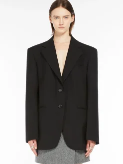 Blazer oversize in lana stretch