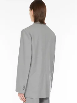 Blazer oversize in lana stretch