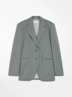 Blazer oversize in lana stretch