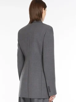 Blazer sartoriale in flanella stretch