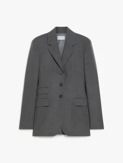 Blazer sartoriale in flanella stretch