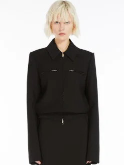 Blouson sartoriale in lana stretch