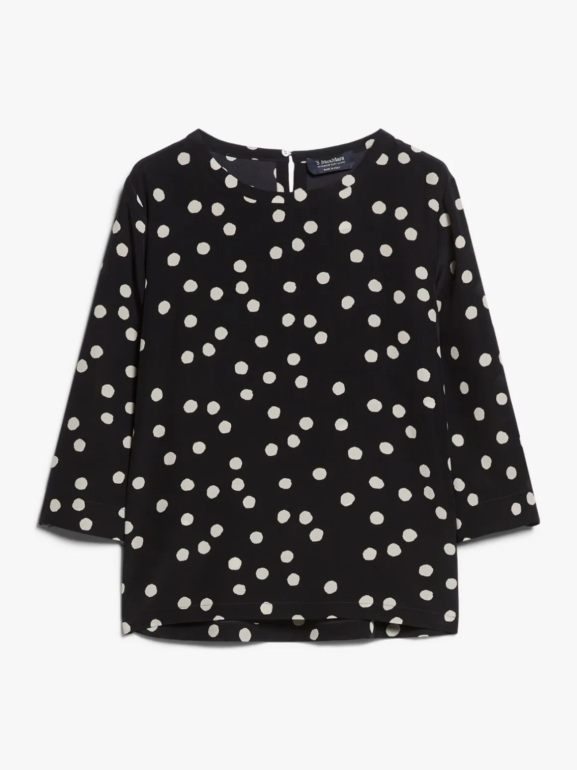 Blusa in crêpe de Chine stampato
