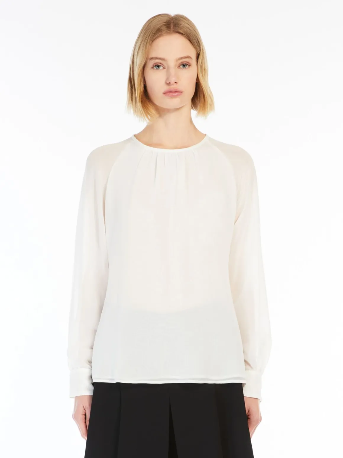 Blusa in georgette di pura seta