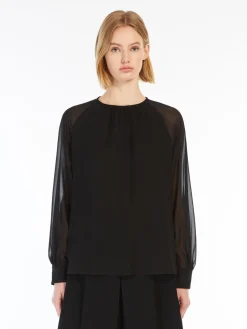Blusa in georgette di pura seta