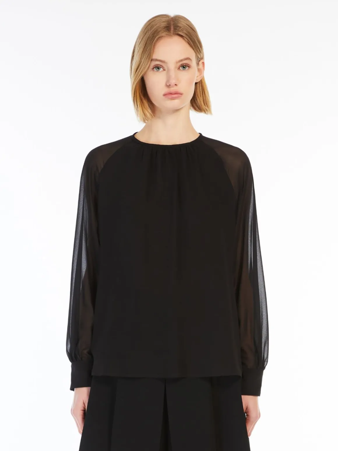Blusa in georgette di pura seta