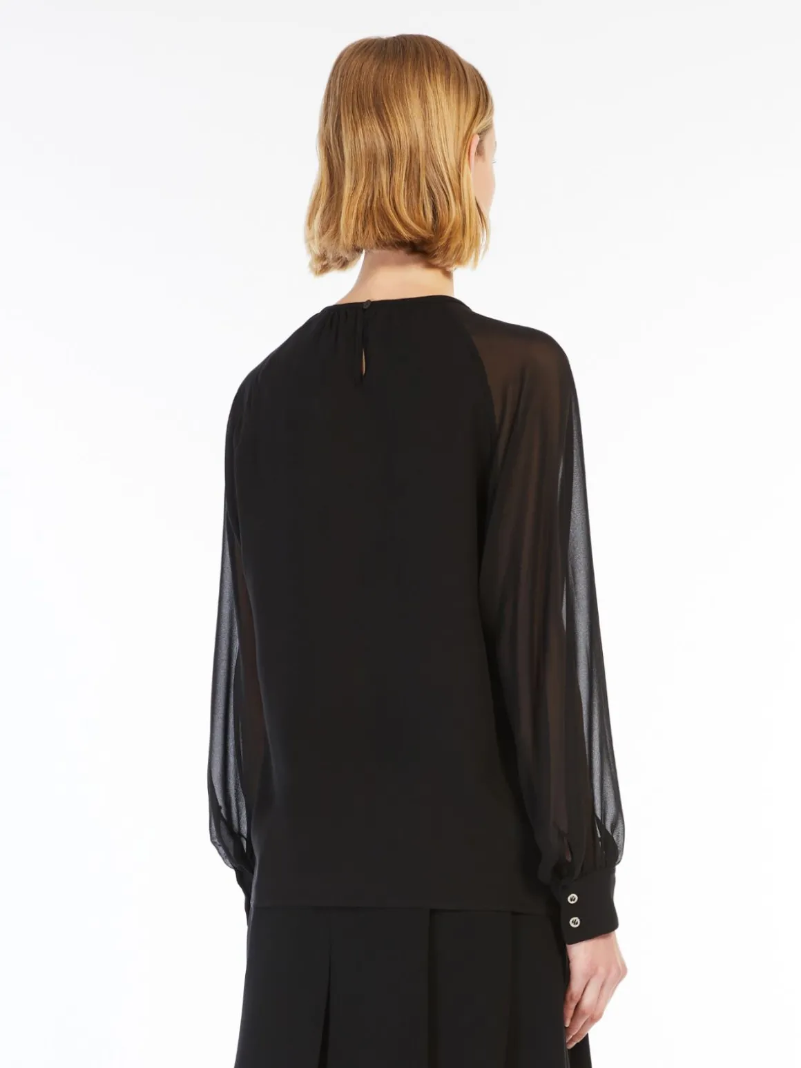 Blusa in georgette di pura seta