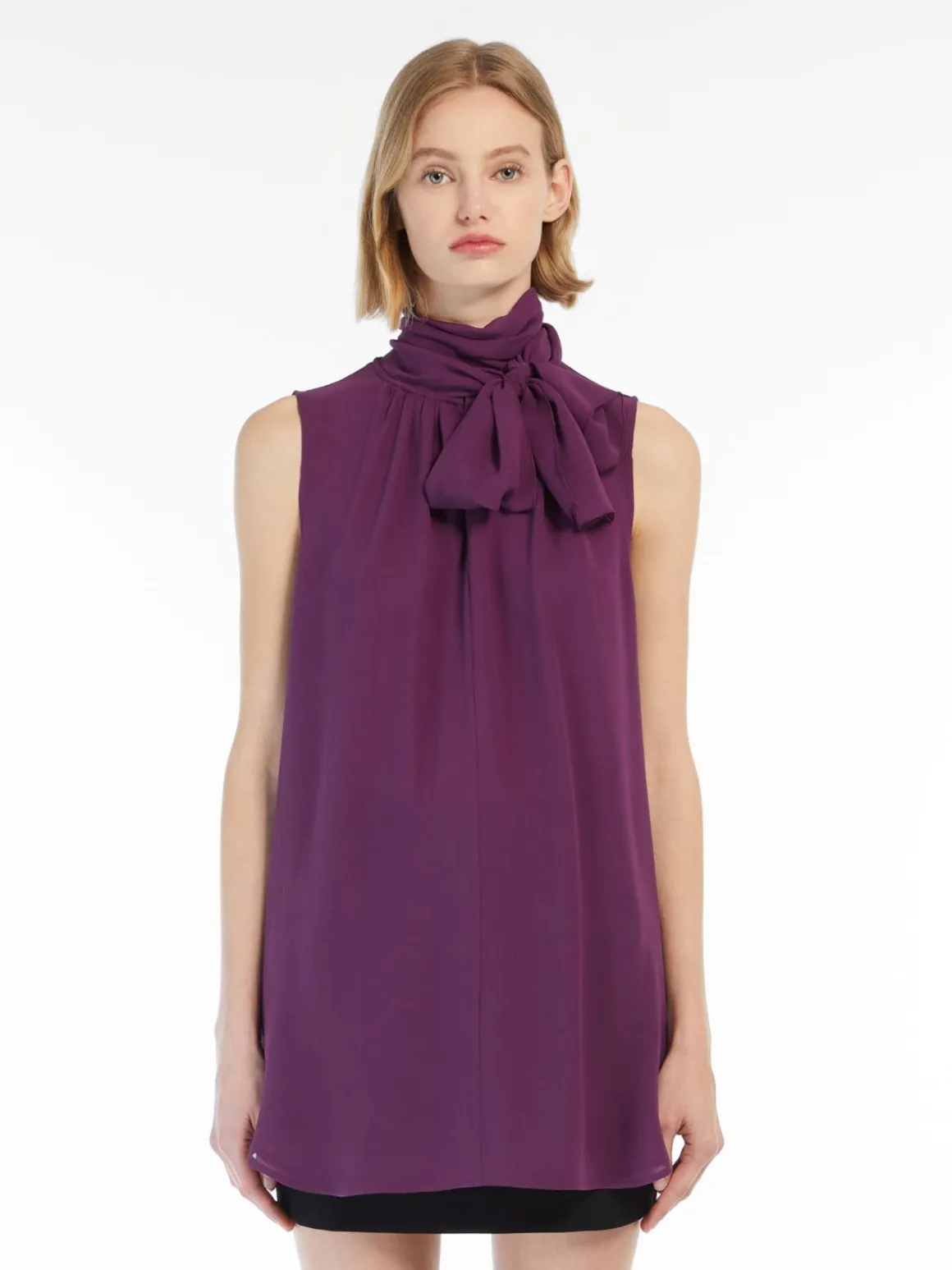 Blusa in georgette di seta