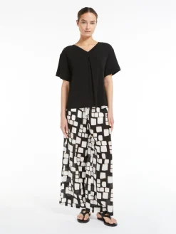 Blusa in jersey di viscosa