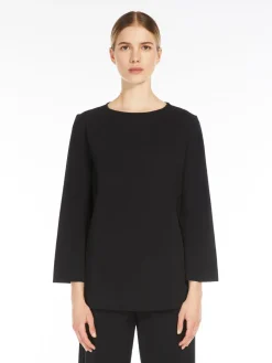 Blusa svasata in jersey tecnico
