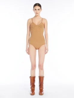 Body in maglia a coste