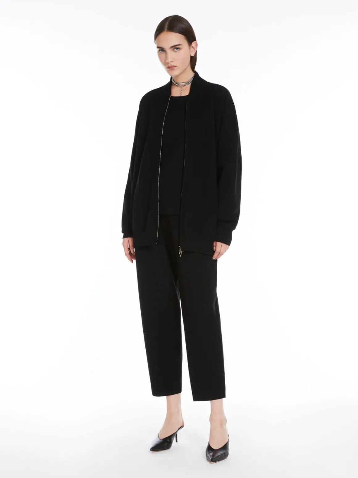 Bomber in maglia di viscosa