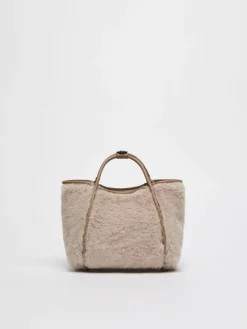 Borsa Marine extra small in Teddy di alpaca e lana