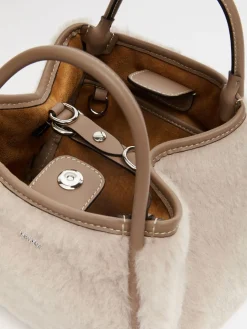 Borsa Marine extra small in Teddy di alpaca e lana