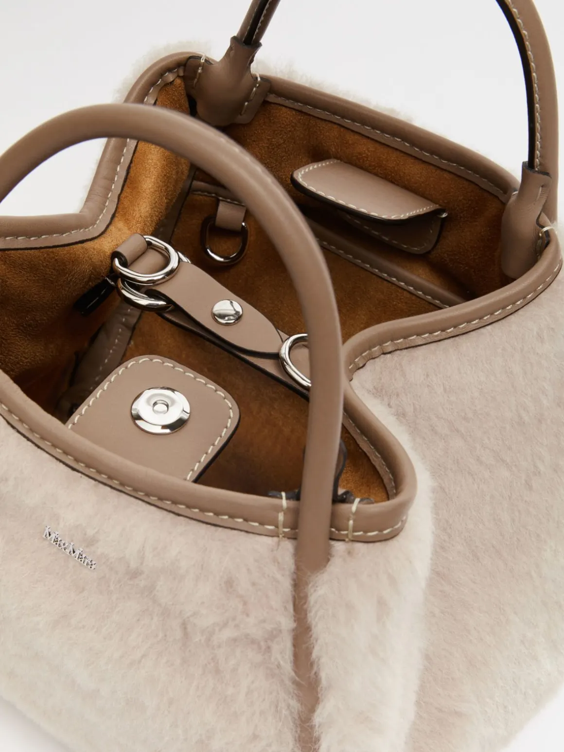 Borsa Marine extra small in Teddy di alpaca e lana