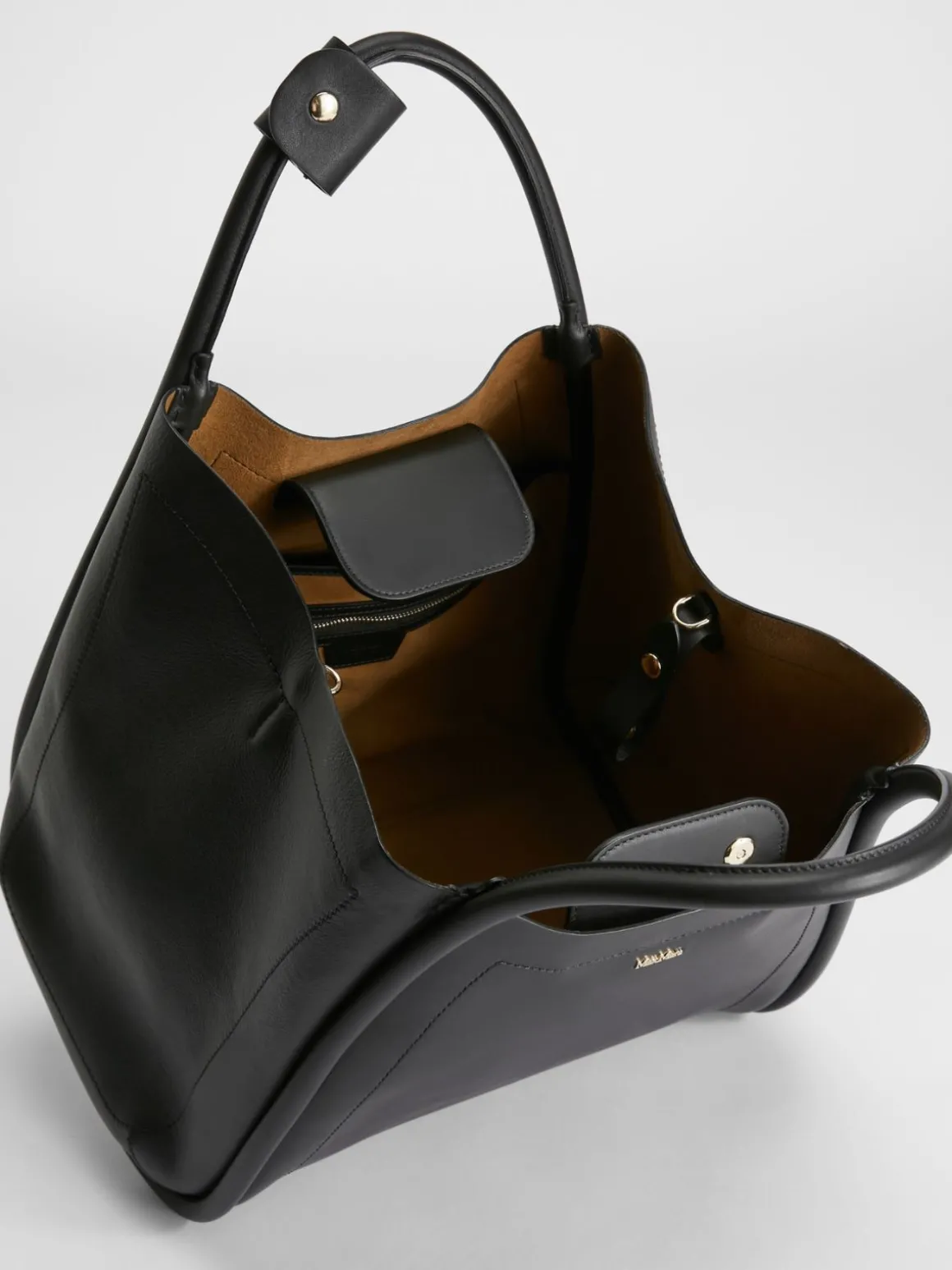 Borsa Marine medium in pelle liscia