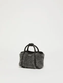 Borsa Marine mini in Teddy di lana e alpaca