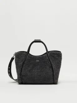 Borsa Marine small in Teddy di lana e alpaca