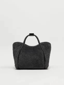 Borsa Marine small in Teddy di lana e alpaca