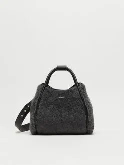 Borsa Marine small in Teddy di lana e alpaca