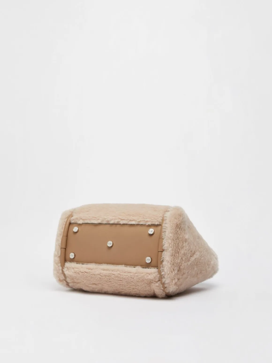Borsa Marine small in Teddy di alpaca e lana