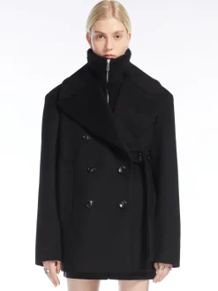 Caban oversize in misto lana