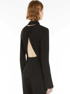 Camicia aderente in jersey crêpe