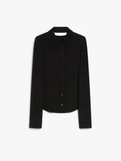 Camicia aderente in jersey crêpe