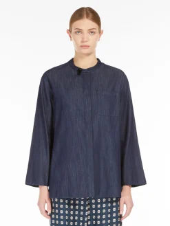Camicia alla coreana in denim