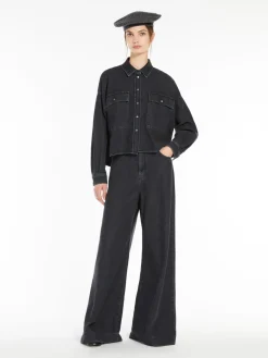 Camicia boxy in denim