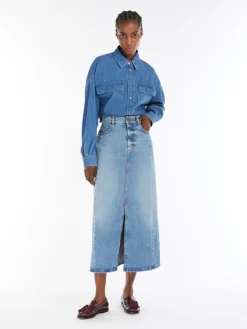 Camicia boxy in denim