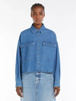 Camicia boxy in denim