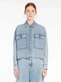 Camicia boxy in denim