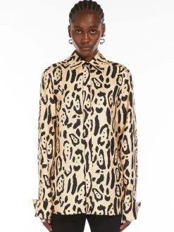 Camicia con stampa animalier