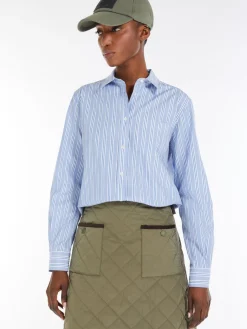 Camicia in popeline di cotone rigato