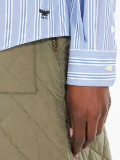 Camicia in popeline di cotone rigato