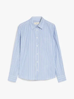 Camicia in popeline di cotone rigato