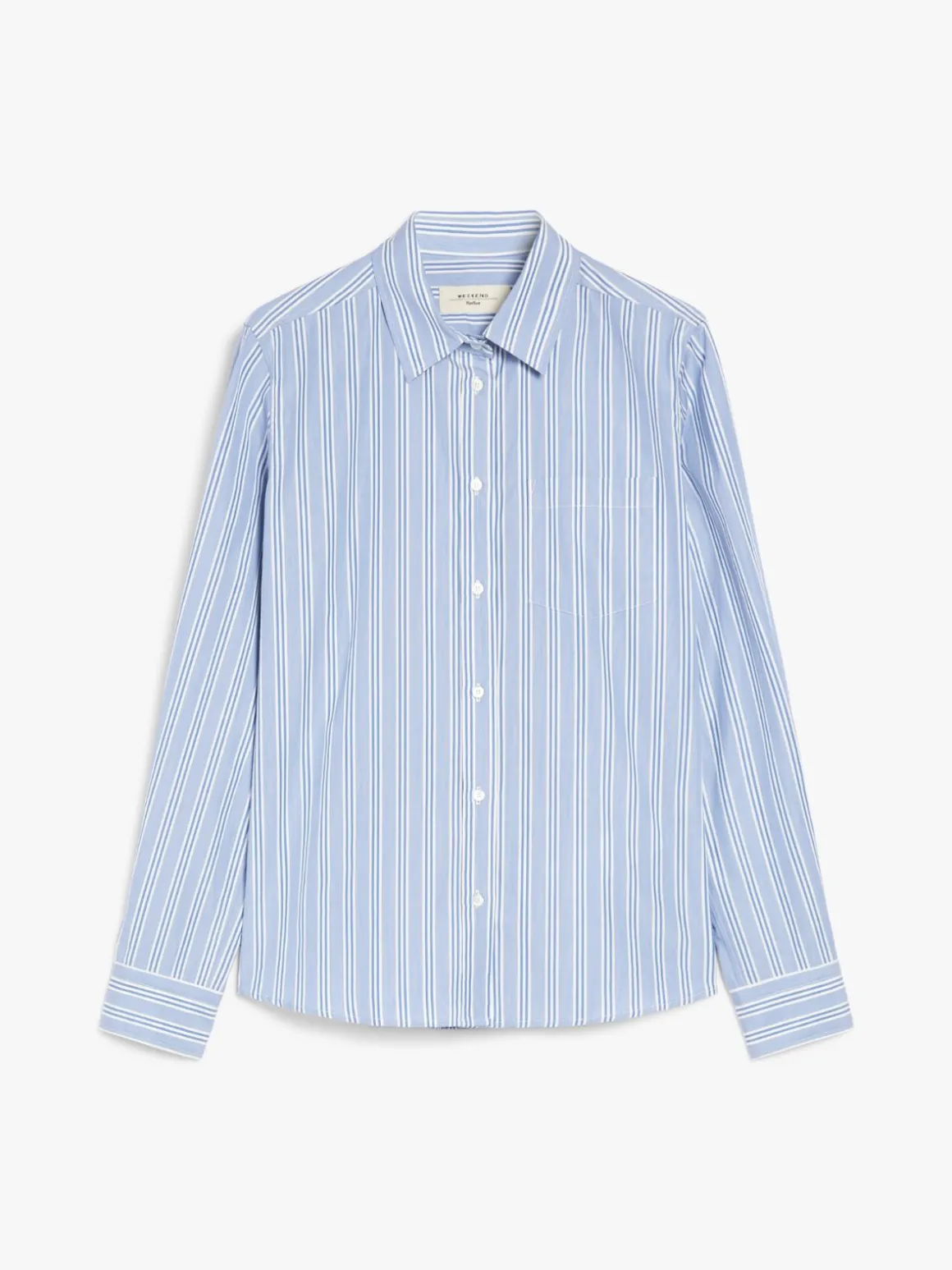 Camicia in popeline di cotone rigato