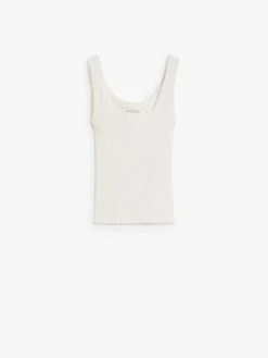 Canotta crop aderente in viscosa stretch