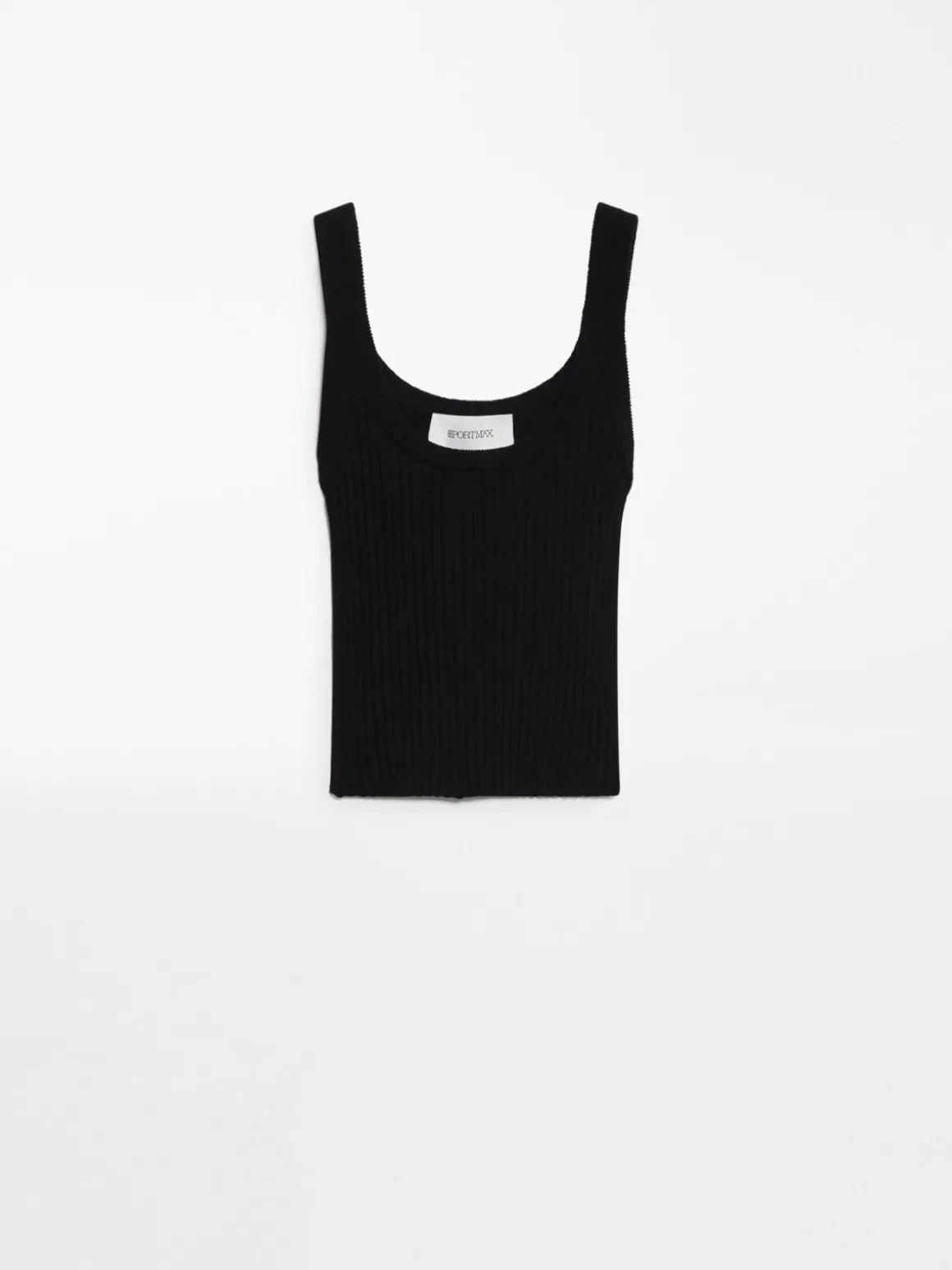 Canotta crop aderente in viscosa stretch