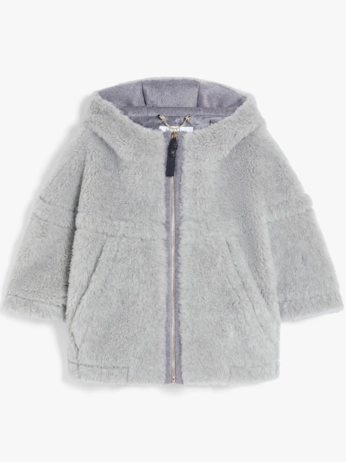 Cappa boxy in tessuto Teddy