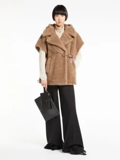 Cappa gilet in tessuto Teddy