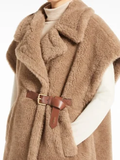 Cappa gilet in tessuto Teddy