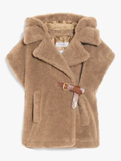 Cappa gilet in tessuto Teddy