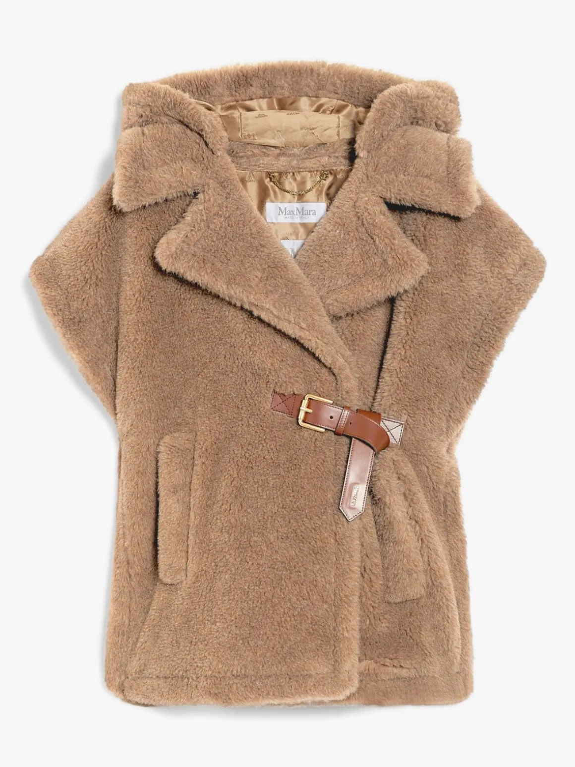 Cappa gilet in tessuto Teddy