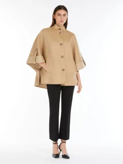 Cappa in lana e cachemire jacquard